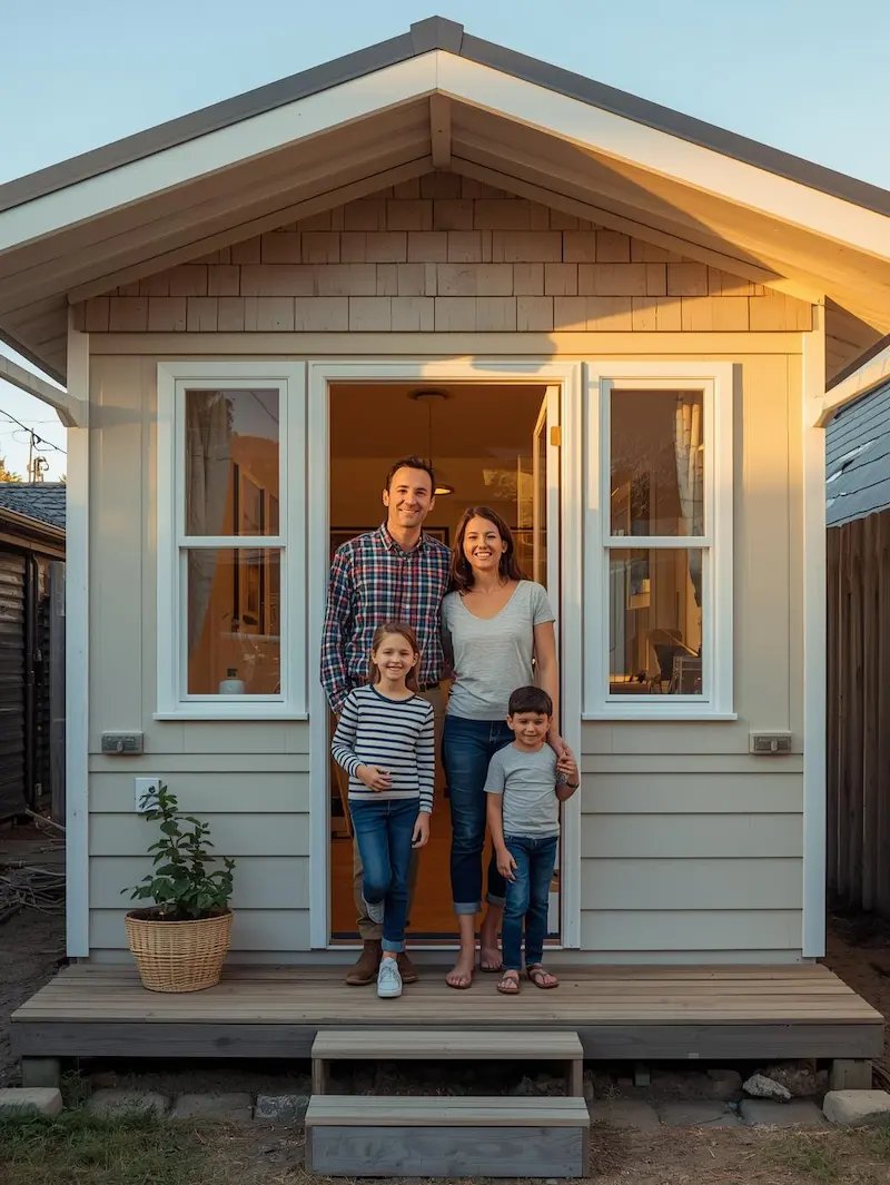 Happy tenants living in a Victorian Small Second Dwelling