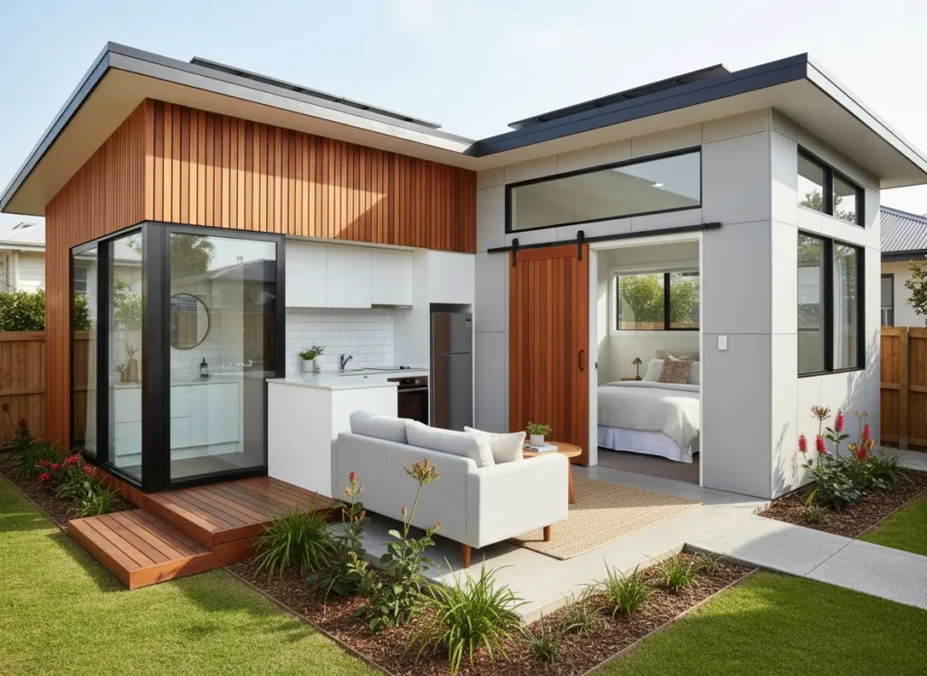 Coastal style granny flat unit perfect for Gold Coast rental laws and