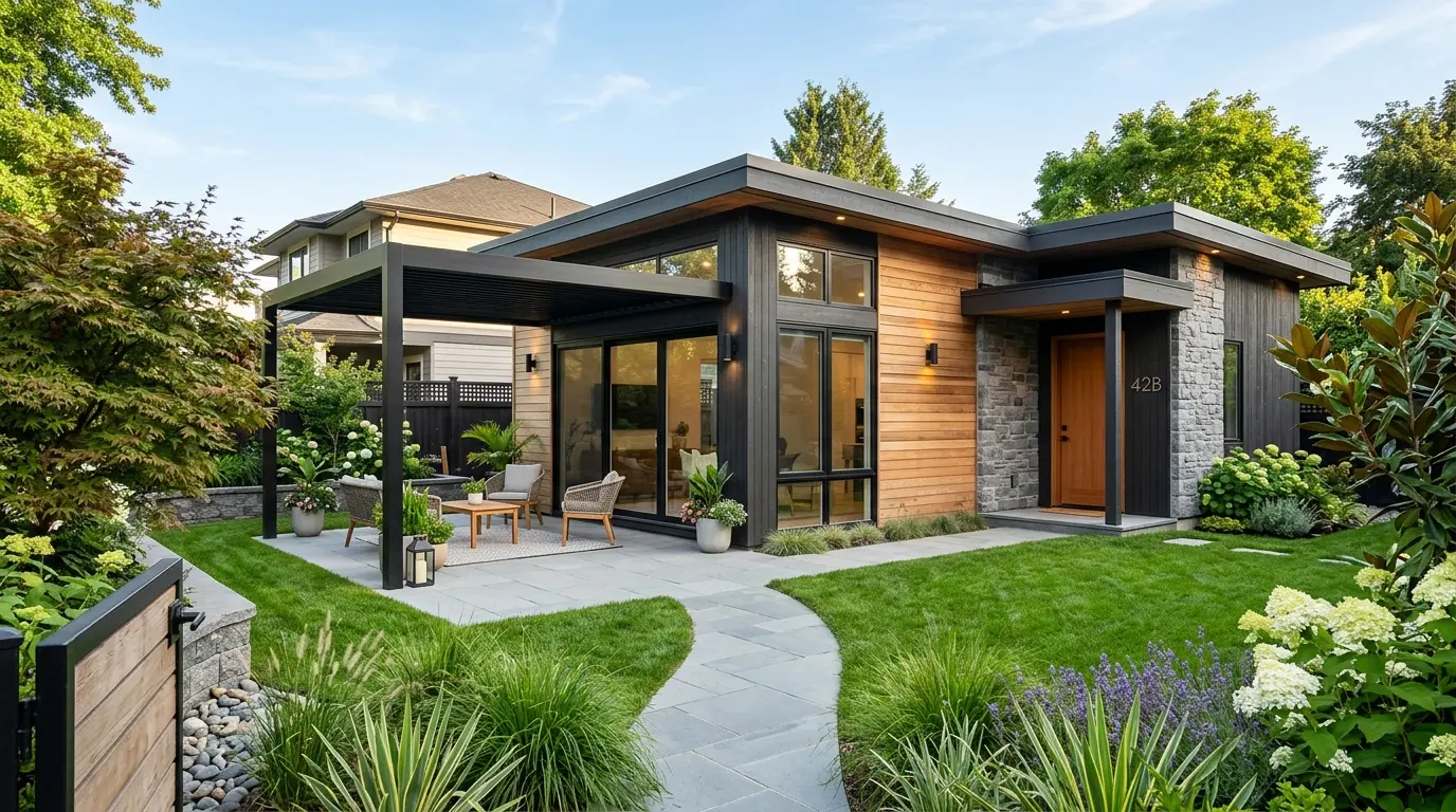 Modern secondary dwelling investment property Queensland exterior.