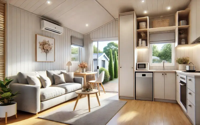 Premium kitchen and living room amenities to increase granny flat rental value