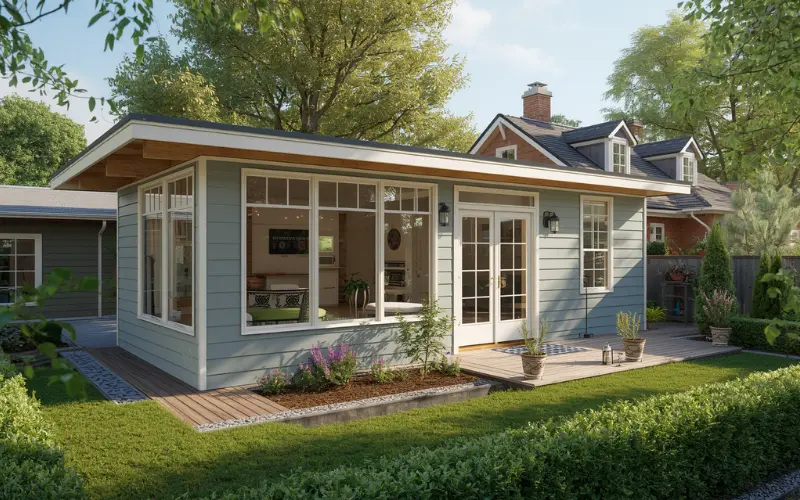 Modern backyard secondary dwelling built using smart granny flat finance options