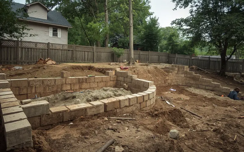 Backyard excavation and site preparation work that impacts final granny flat construction prices in New South Wales.