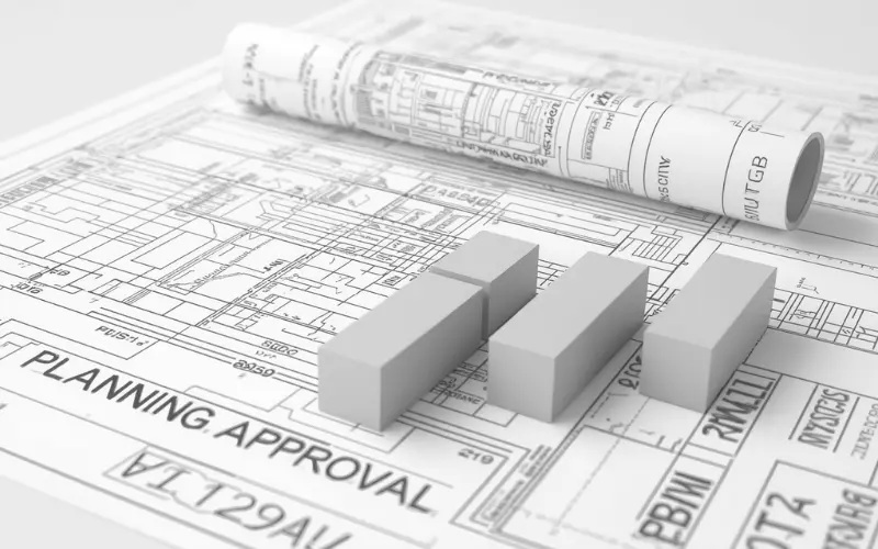 An architectural site plan review highlighting the differences between planning and building permits in WA.