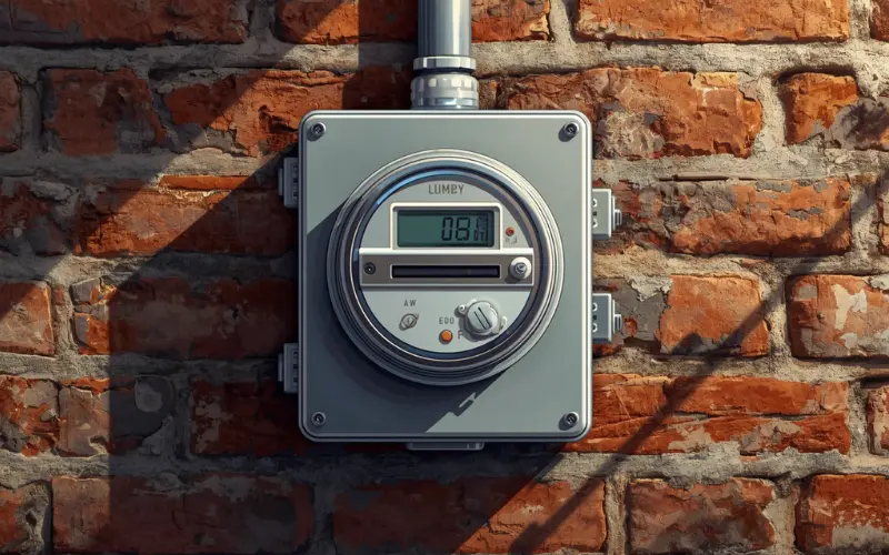 An individual electric sub meter box installed to track tenant utility bills fairly.