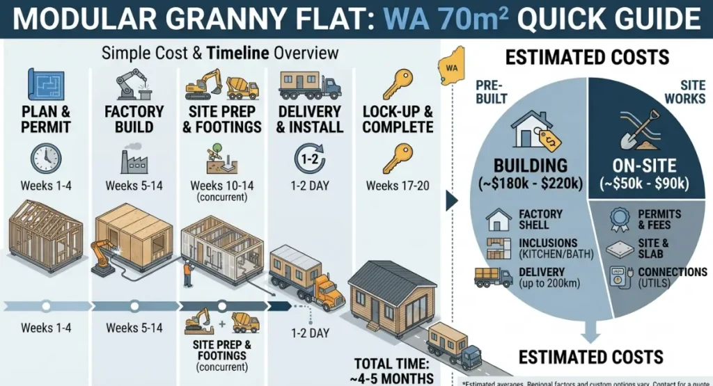 modular granny flat cost WA breakdown